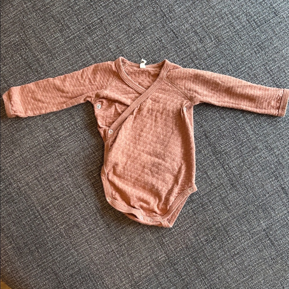 Quincy Mae Clay Kids One Piece 6-12M Pointelle Organic